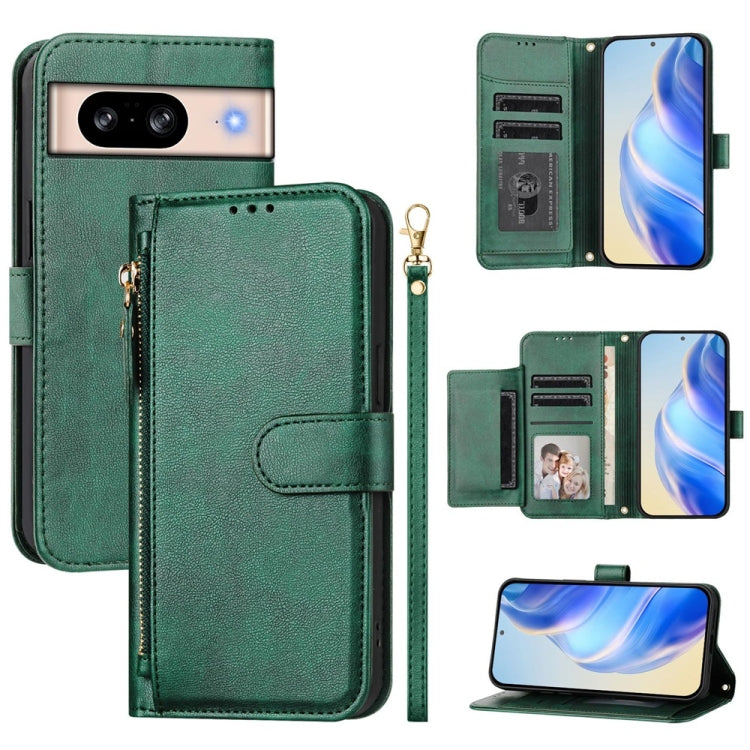 Multi-Card Slots Zipper Wallet Leather Phone Case, For Google Pixel 8 Pro, For Google Pixel 8, For Google Pixel 7a, For Google Pixel 7 Pro, For Google Pixel 7, For Google Pixel 6a, For Google Pixel 6 Pro, For Google Pixel 6
