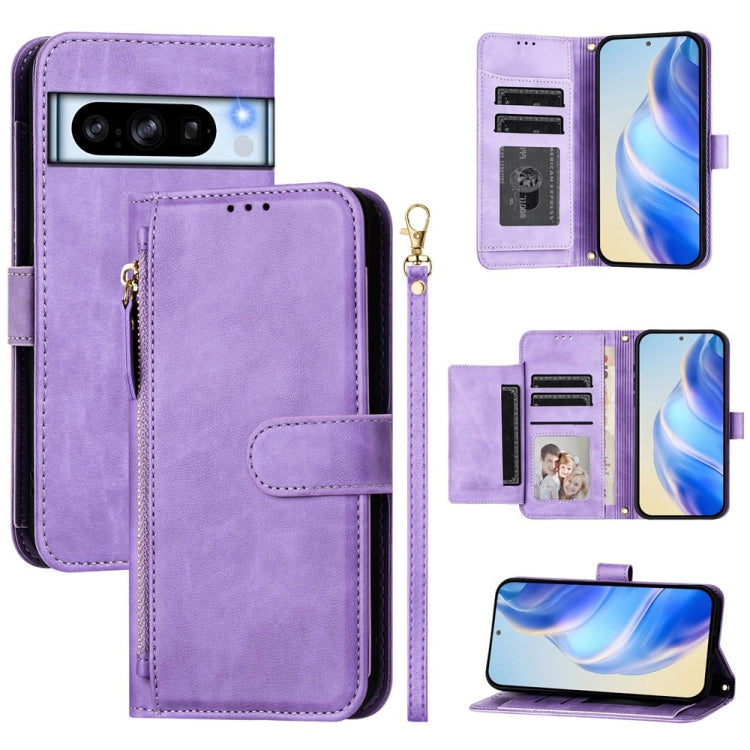 Multi-Card Slots Zipper Wallet Leather Phone Case, For Google Pixel 8 Pro, For Google Pixel 8, For Google Pixel 7a, For Google Pixel 7 Pro, For Google Pixel 7, For Google Pixel 6a, For Google Pixel 6 Pro, For Google Pixel 6