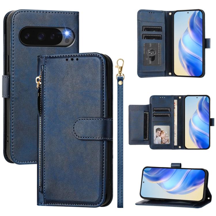 Multi-Card Slots Zipper Wallet Leather Phone Case, For Google Pixel 11 Pro XL, For Google Pixel 11 Pro / Pixel 11, For Google Pixel 10 Pro XL, For Google Pixel 10 / Pixel 10 Pro, For Google Pixel 9a, For Google Pixel 9 Pro XL                           ...