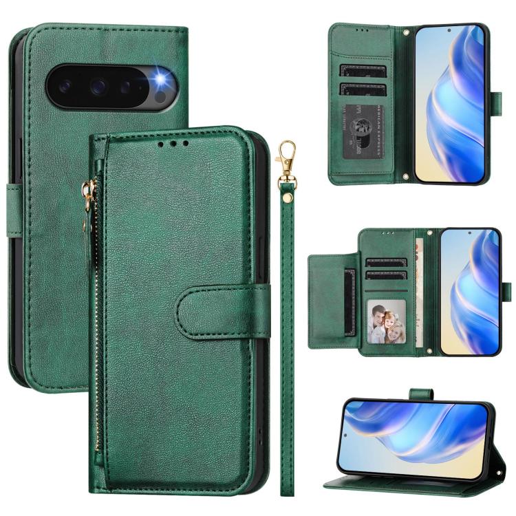 Multi-Card Slots Zipper Wallet Leather Phone Case, For Google Pixel 11 Pro XL, For Google Pixel 11 Pro / Pixel 11, For Google Pixel 10 Pro XL, For Google Pixel 10 / Pixel 10 Pro, For Google Pixel 9a, For Google Pixel 9 Pro XL                           ...