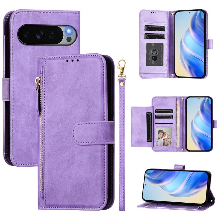 Multi-Card Slots Zipper Wallet Leather Phone Case, For Google Pixel 11 Pro XL, For Google Pixel 11 Pro / Pixel 11, For Google Pixel 10 Pro XL, For Google Pixel 10 / Pixel 10 Pro, For Google Pixel 9a, For Google Pixel 9 Pro XL                           ...