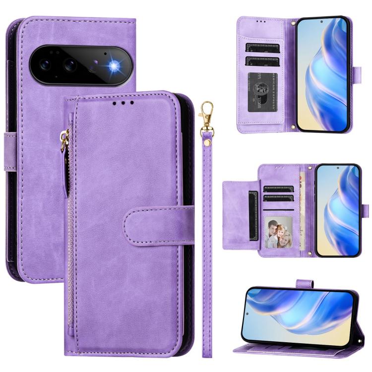 Multi-Card Slots Zipper Wallet Leather Phone Case, For Google Pixel 11 Pro XL, For Google Pixel 11 Pro / Pixel 11, For Google Pixel 10 Pro XL, For Google Pixel 10 / Pixel 10 Pro, For Google Pixel 9a, For Google Pixel 9 Pro XL                           ...