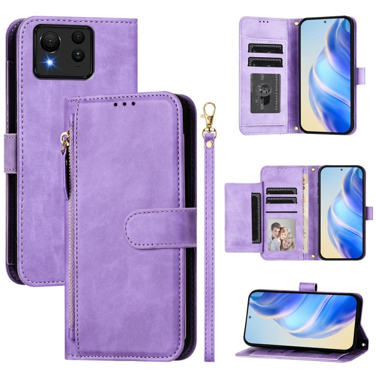 Multi-Card Slots Zipper Wallet Leather Phone Case, For Asus Zenfone 12 Ultra, For Asus ROG Phone 9 / Phone 9 Pro, For Asus Zenfone 11 Ultra, For Asus ROG Phone 8 / 8 Pro