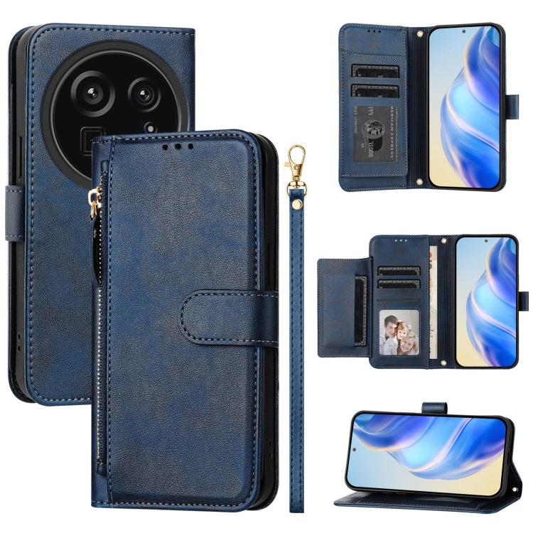 Multi-Card Slots Zipper Wallet Leather Phone Case, For Sharp Aquos wish6, For Sharp Aquos R11, For Sharp Aquos Sense 10, For Sharp Basio Active3, For Sharp Aquos Sense9 Plus, For Sharp Aquos Sense9, For Sharp Aquos R9 Pro, For Sharp Aquos Wish4