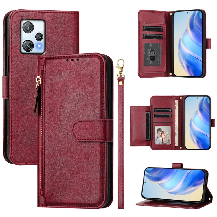 Multi-Card Slots Zipper Wallet Leather Phone Case, For Blackview Wave 6C, For Blackview Shark 8 / Oscal Tiger 12, For Blackview A52 / A52 Pro, For Blackview A53