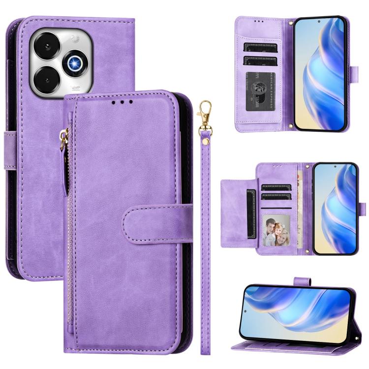 Multi-Card Slots Zipper Wallet Leather Phone Case, For Umidigi G100x 4G / 5G, For Umidigi G100 Pro, For Umidigi Note 100, For Umidigi Note 90, For Umidigi A15 / A15C / A15T, For Umidigi G9 5G, For Umidigi Bison X20, For Umidigi Power 7 / Power 7S