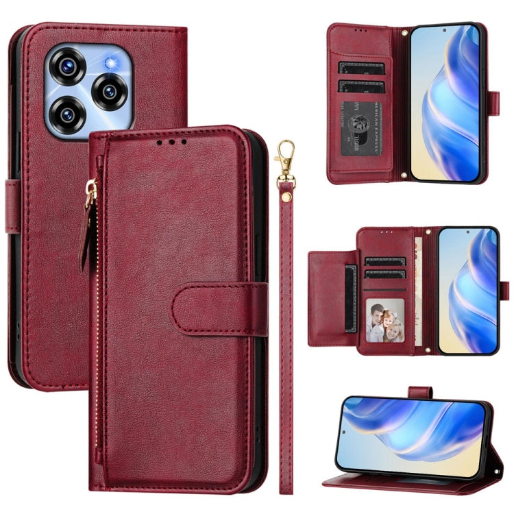 Multi-Card Slots Zipper Wallet Leather Phone Case, For Oukitel C59 / C59 Pro, For Oukitel C57s, For Oukitel C53, For Oukitel C50, For Oukitel C37, For Oukitel C51, For Oukitel C38, For Oukitel C35