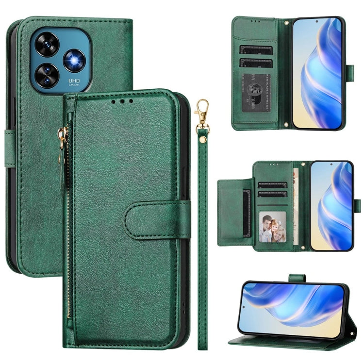 Multi-Card Slots Zipper Wallet Leather Phone Case, For Oukitel C59 / C59 Pro, For Oukitel C57s, For Oukitel C53, For Oukitel C50, For Oukitel C37, For Oukitel C51, For Oukitel C38, For Oukitel C35