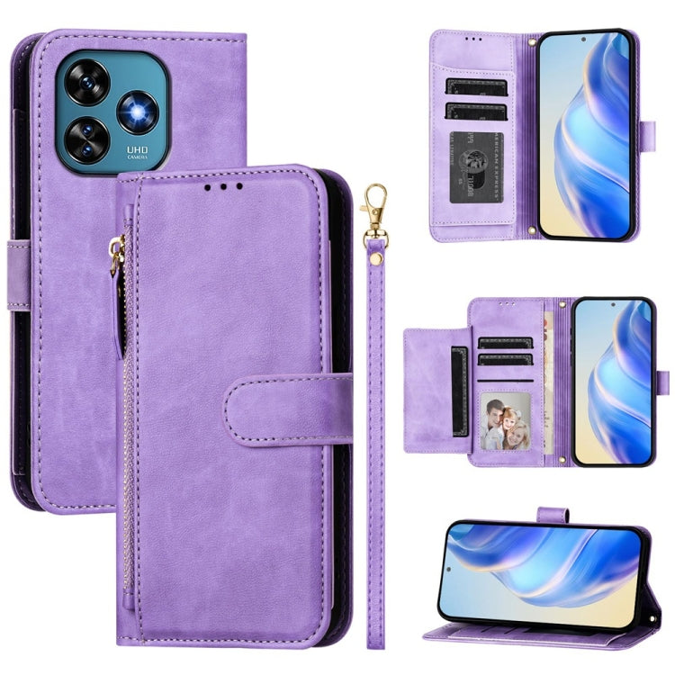 Multi-Card Slots Zipper Wallet Leather Phone Case, For Oukitel C59 / C59 Pro, For Oukitel C57s, For Oukitel C53, For Oukitel C50, For Oukitel C37, For Oukitel C51, For Oukitel C38, For Oukitel C35
