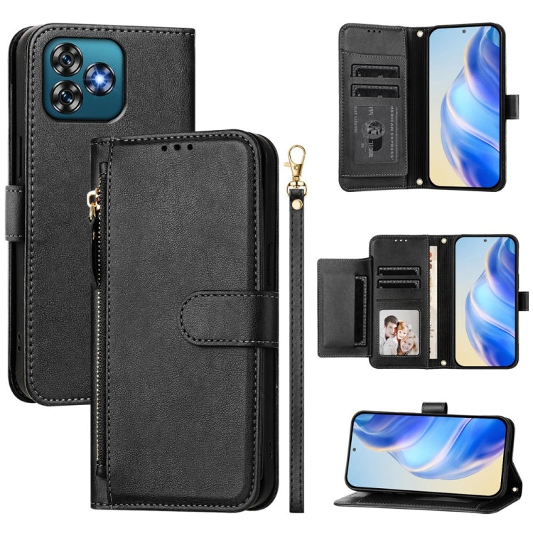 Multi-Card Slots Zipper Wallet Leather Phone Case, For Oukitel C59 / C59 Pro, For Oukitel C57s, For Oukitel C53, For Oukitel C50, For Oukitel C37, For Oukitel C51, For Oukitel C38, For Oukitel C35