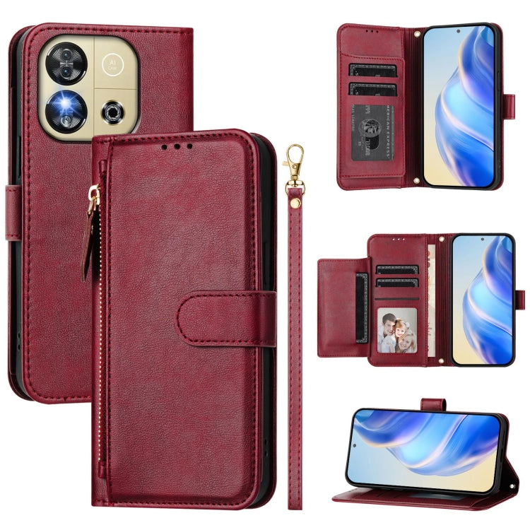 Multi-Card Slots Zipper Wallet Leather Phone Case, For Oukitel C59 / C59 Pro, For Oukitel C57s, For Oukitel C53, For Oukitel C50, For Oukitel C37, For Oukitel C51, For Oukitel C38, For Oukitel C35