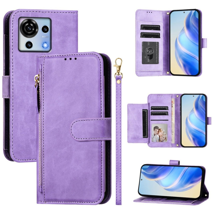 Multi-Card Slots Zipper Wallet Leather Phone Case, For ZTE Blade V50 Vita, For ZTE Blade A53 / A53+, For ZTE Blade A53 Pro, For ZTE Blade A52 Lite, For ZTE Blade V40s, For ZTE Blade A52