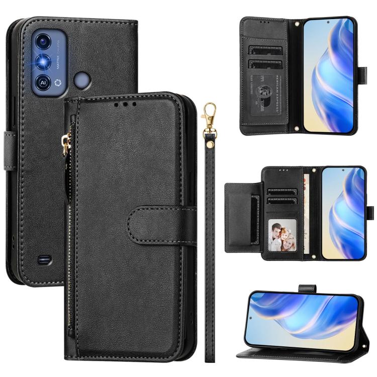 Multi-Card Slots Zipper Wallet Leather Phone Case, For ZTE Blade V50 Vita, For ZTE Blade A53 / A53+, For ZTE Blade A53 Pro, For ZTE Blade A52 Lite, For ZTE Blade V40s, For ZTE Blade A52