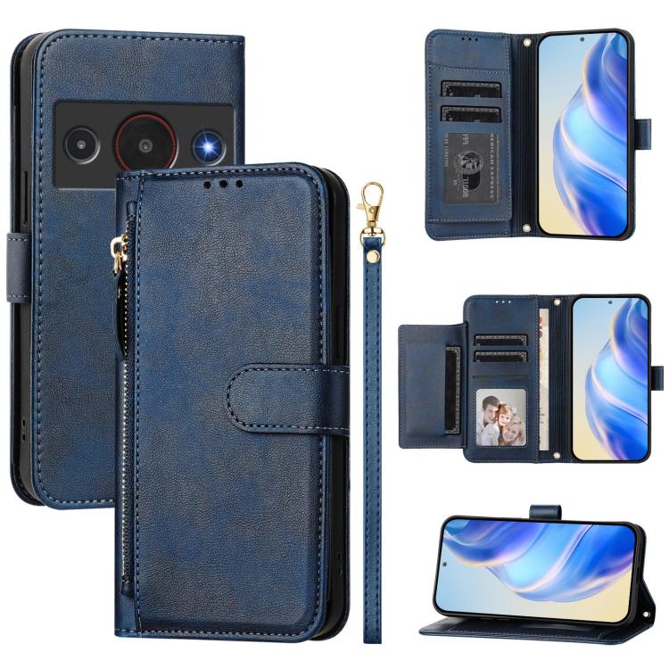 Multi-Card Slots Zipper Wallet Leather Phone Case, For ZTE nubia Neo 5 5G, For ZTE nubia Neo 5 GT 5G, For ZTE Nubia P7 Pro 5G / Optus X Value 5G, For ZTE Nubia P9 Pro 5G / Optus X Pro 2 5G, For ZTE nubia RedMagic 11 Air                                 ...
