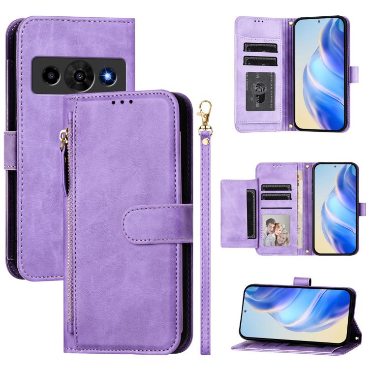 Multi-Card Slots Zipper Wallet Leather Phone Case, For ZTE nubia Neo 5 5G, For ZTE nubia Neo 5 GT 5G, For ZTE Nubia P7 Pro 5G / Optus X Value 5G, For ZTE Nubia P9 Pro 5G / Optus X Pro 2 5G, For ZTE nubia RedMagic 11 Air                                 ...