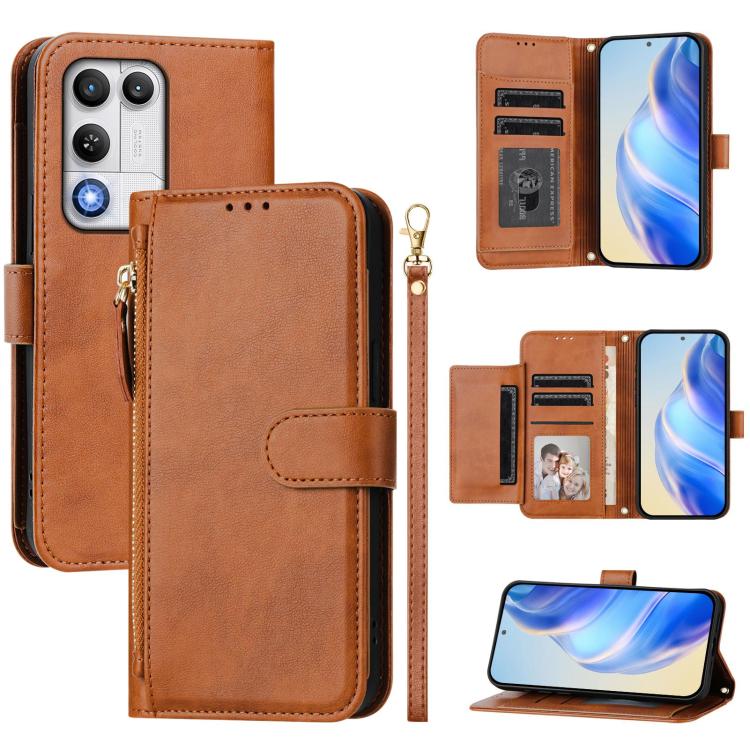 Multi-Card Slots Zipper Wallet Leather Phone Case, For ZTE nubia Neo 5 5G, For ZTE nubia Neo 5 GT 5G, For ZTE Nubia P7 Pro 5G / Optus X Value 5G, For ZTE Nubia P9 Pro 5G / Optus X Pro 2 5G, For ZTE nubia RedMagic 11 Air                                 ...