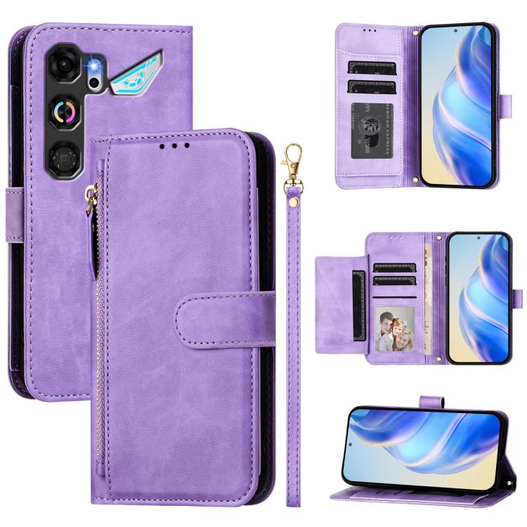 Multi-Card Slots Zipper Wallet Leather Phone Case, For ZTE nubia Neo 5 5G, For ZTE nubia Neo 5 GT 5G, For ZTE Nubia P7 Pro 5G / Optus X Value 5G, For ZTE Nubia P9 Pro 5G / Optus X Pro 2 5G, For ZTE nubia RedMagic 11 Air                                 ...