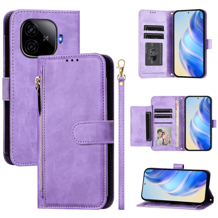 Multi-Card Slots Zipper Wallet Leather Phone Case, For vivo Y03 4G Global / Y18 4G, For vivo Y38 5G / Y200i / T3x Global, For vivo iQOO Z9x, For vivo iQOO Z9 / Z9 Turbo, For vivo Y100 IDN / T3 5G IDN, For vivo V30 5G / V30 Pro Global                   ...