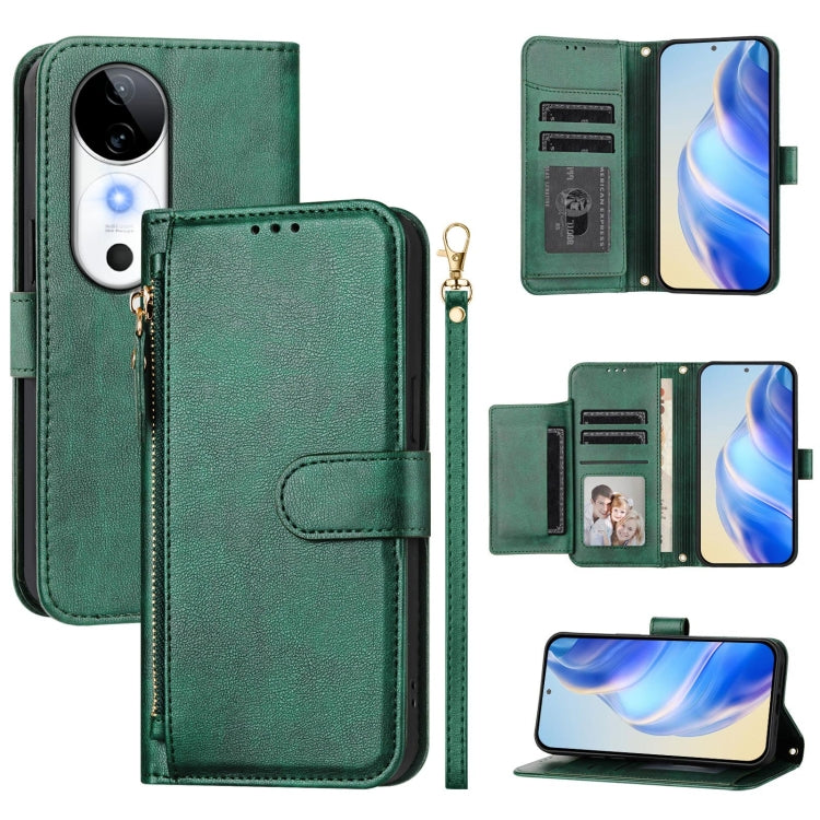 Multi-Card Slots Zipper Wallet Leather Phone Case, For vivo V40e 5G India / iQOO Z9s 5G, For vivo Y300 Pro, For vivo iQOO Z9s Pro 5G / T3 Pro 5G India, For vivo V40 Lite 5G / V30e 5G Global, For vivo S19 Pro, For vivo S19, For vivo Y28 4G              ...