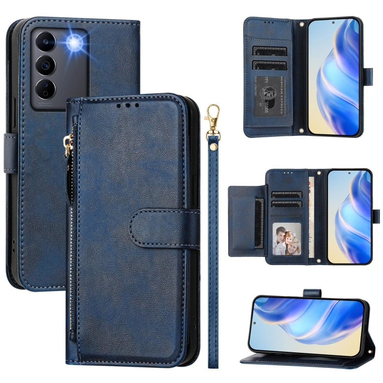 Multi-Card Slots Zipper Wallet Leather Phone Case, For vivo V29 5G / V29 Pro Global, For vivo Y17s Global, For vivo Y02a 4G / Y02 4G / Y11 2023 / Y02T, For vivo Y78+ 5G / Y78 5G Global, For vivo Y56 5G / Y16 4G / Y02s 4G Global, For vivo Y100 5G Global...