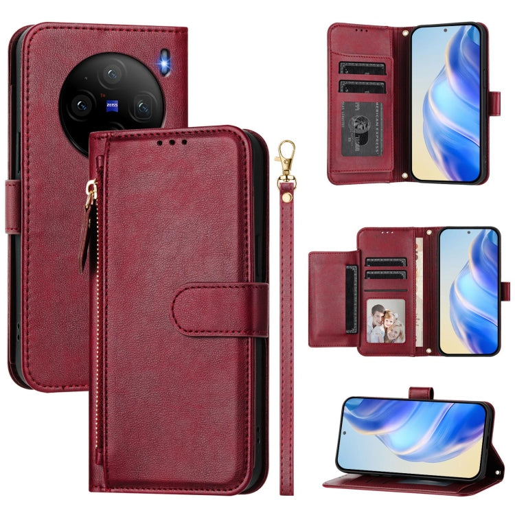 Multi-Card Slots Zipper Wallet Leather Phone Case, For vivo V40e 5G India / iQOO Z9s 5G, For vivo Y300 Pro, For vivo iQOO Z9s Pro 5G / T3 Pro 5G India, For vivo V40 Lite 5G / V30e 5G Global, For vivo S19 Pro, For vivo S19, For vivo Y28 4G              ...