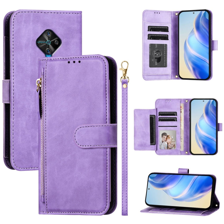 Multi-Card Slots Zipper Wallet Leather Phone Case, For vivo Y35 4G / Y22s 4G / Y22 4G Global, For vivo Y55s 2023 / Y75 5G Global, For vivo Y33s 4G / Y21 2021 / Y21s / Y21T, For vivo Y76 5G, For vivo V20 / Y73 2021, For vivo Y31 4G 2021 India / Y53s 4G ...
