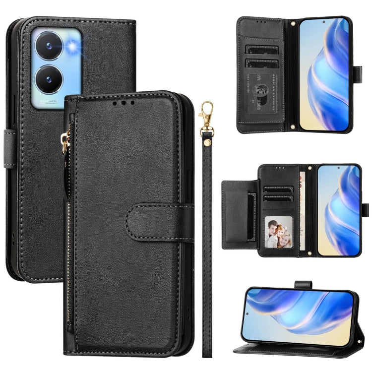 Multi-Card Slots Zipper Wallet Leather Phone Case, For vivo V29 5G / V29 Pro Global, For vivo Y17s Global, For vivo Y02a 4G / Y02 4G / Y11 2023 / Y02T, For vivo Y78+ 5G / Y78 5G Global, For vivo Y56 5G / Y16 4G / Y02s 4G Global, For vivo Y100 5G Global...