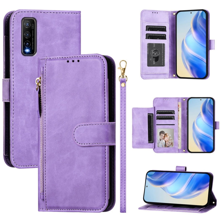 Multi-Card Slots Zipper Wallet Leather Phone Case, For vivo Y35 4G / Y22s 4G / Y22 4G Global, For vivo Y55s 2023 / Y75 5G Global, For vivo Y33s 4G / Y21 2021 / Y21s / Y21T, For vivo Y76 5G, For vivo V20 / Y73 2021, For vivo Y31 4G 2021 India / Y53s 4G ...