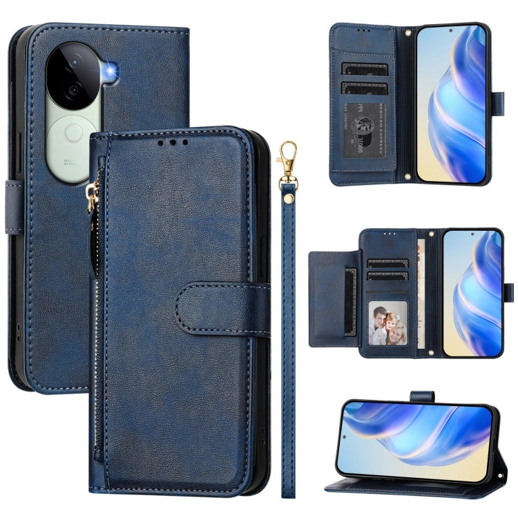 Multi-Card Slots Zipper Wallet Leather Phone Case, For vivo V40e 5G India / iQOO Z9s 5G, For vivo Y300 Pro, For vivo iQOO Z9s Pro 5G / T3 Pro 5G India, For vivo V40 Lite 5G / V30e 5G Global, For vivo S19 Pro, For vivo S19, For vivo Y28 4G              ...