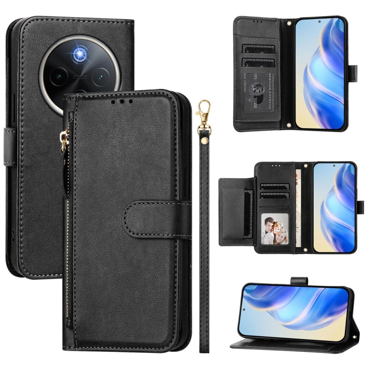 Multi-Card Slots Zipper Wallet Leather Phone Case, For vivo V40e 5G India / iQOO Z9s 5G, For vivo Y300 Pro, For vivo iQOO Z9s Pro 5G / T3 Pro 5G India, For vivo V40 Lite 5G / V30e 5G Global, For vivo S19 Pro, For vivo S19, For vivo Y28 4G              ...