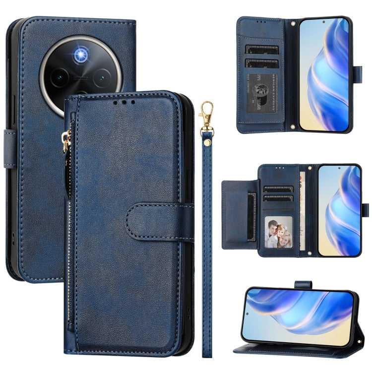 Multi-Card Slots Zipper Wallet Leather Phone Case, For vivo V40e 5G India / iQOO Z9s 5G, For vivo Y300 Pro, For vivo iQOO Z9s Pro 5G / T3 Pro 5G India, For vivo V40 Lite 5G / V30e 5G Global, For vivo S19 Pro, For vivo S19, For vivo Y28 4G              ...