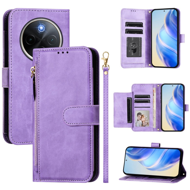 Multi-Card Slots Zipper Wallet Leather Phone Case, For vivo V40e 5G India / iQOO Z9s 5G, For vivo Y300 Pro, For vivo iQOO Z9s Pro 5G / T3 Pro 5G India, For vivo V40 Lite 5G / V30e 5G Global, For vivo S19 Pro, For vivo S19, For vivo Y28 4G              ...