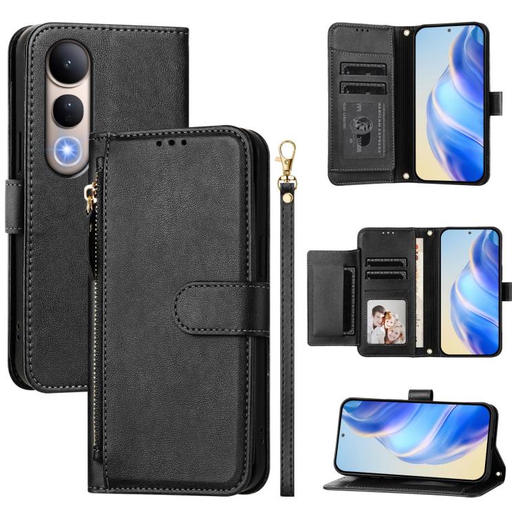Multi-Card Slots Zipper Wallet Leather Phone Case, For vivo Y39 5G Global, For vivo V50 Lite 5G, For vivo Y29s 5G / Y04 4G Global, For vivo Y29 4G Global, For vivo V50 Global, For vivo S20, For vivo S20 Pro, For vivo V40 Lite 5G IDN
