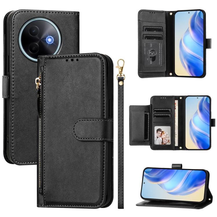 Multi-Card Slots Zipper Wallet Leather Phone Case, For vivo Y39 5G Global, For vivo V50 Lite 5G, For vivo Y29s 5G / Y04 4G Global, For vivo Y29 4G Global, For vivo V50 Global, For vivo S20, For vivo S20 Pro, For vivo V40 Lite 5G IDN