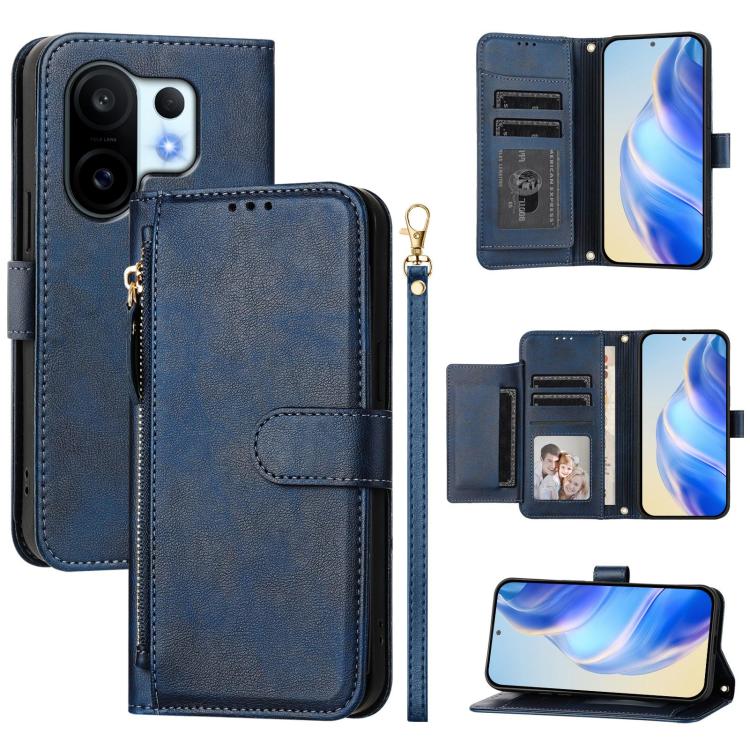 Multi-Card Slots Zipper Wallet Leather Phone Case, For vivo V60 Lite 4G / 5G, For vivo Y31 5G 2025, For vivo Y400 5G Global, For vivo Y400 4G, For vivo V60 5G Global, For vivo S30 Pro mini, For vivo S30, For vivo X200s