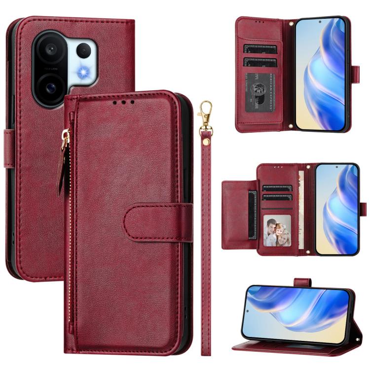 Multi-Card Slots Zipper Wallet Leather Phone Case, For vivo V60 Lite 4G / 5G, For vivo Y31 5G 2025, For vivo Y400 5G Global, For vivo Y400 4G, For vivo V60 5G Global, For vivo S30 Pro mini, For vivo S30, For vivo X200s