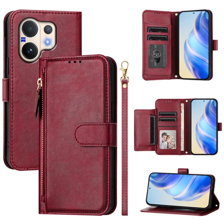 Multi-Card Slots Zipper Wallet Leather Phone Case, For vivo V60 Lite 4G / 5G, For vivo Y31 5G 2025, For vivo Y400 5G Global, For vivo Y400 4G, For vivo V60 5G Global, For vivo S30 Pro mini, For vivo S30, For vivo X200s