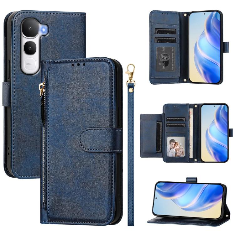 Multi-Card Slots Zipper Wallet Leather Phone Case, For vivo V60 Lite 4G / 5G, For vivo Y31 5G 2025, For vivo Y400 5G Global, For vivo Y400 4G, For vivo V60 5G Global, For vivo S30 Pro mini, For vivo S30, For vivo X200s