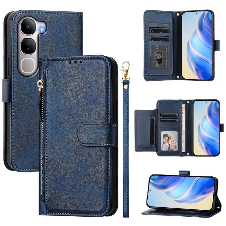Multi-Card Slots Zipper Wallet Leather Phone Case, For vivo V60 Lite 4G / 5G, For vivo Y31 5G 2025, For vivo Y400 5G Global, For vivo Y400 4G, For vivo V60 5G Global, For vivo S30 Pro mini, For vivo S30, For vivo X200s