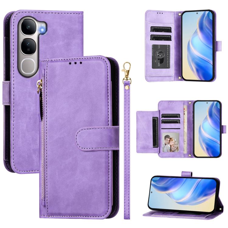 Multi-Card Slots Zipper Wallet Leather Phone Case, For vivo V60 Lite 4G / 5G, For vivo Y31 5G 2025, For vivo Y400 5G Global, For vivo Y400 4G, For vivo V60 5G Global, For vivo S30 Pro mini, For vivo S30, For vivo X200s