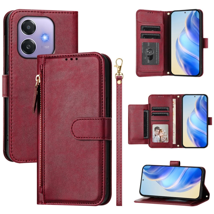Multi-Card Slots Zipper Wallet Leather Phone Case, For OPPO Reno13 F 5G, For OPPO Find X8, For OPPO A3X 5G / 4G / A3 5G/ 4G Global, For OPPO K12x 5G Global, For OPPO Reno12 F 4G Global, For OPPO Reno12 Pro 5G Global, For OPPO Reno12 5G Global          ...