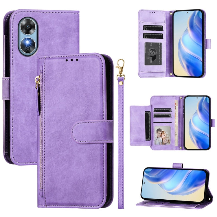 Multi-Card Slots Zipper Wallet Leather Phone Case, For OPPO A57 4G / A77 4G / A57s 4G Global, For OPPO Reno9 5G / Reno9 Pro 5G, For OPPO A17 4G Global / A17k, For OPPO A77 5G / A97 5G, For OPPO Reno8 Pro 5G Global, For OPPO Reno8 5G, For OPPO Find X5 P...