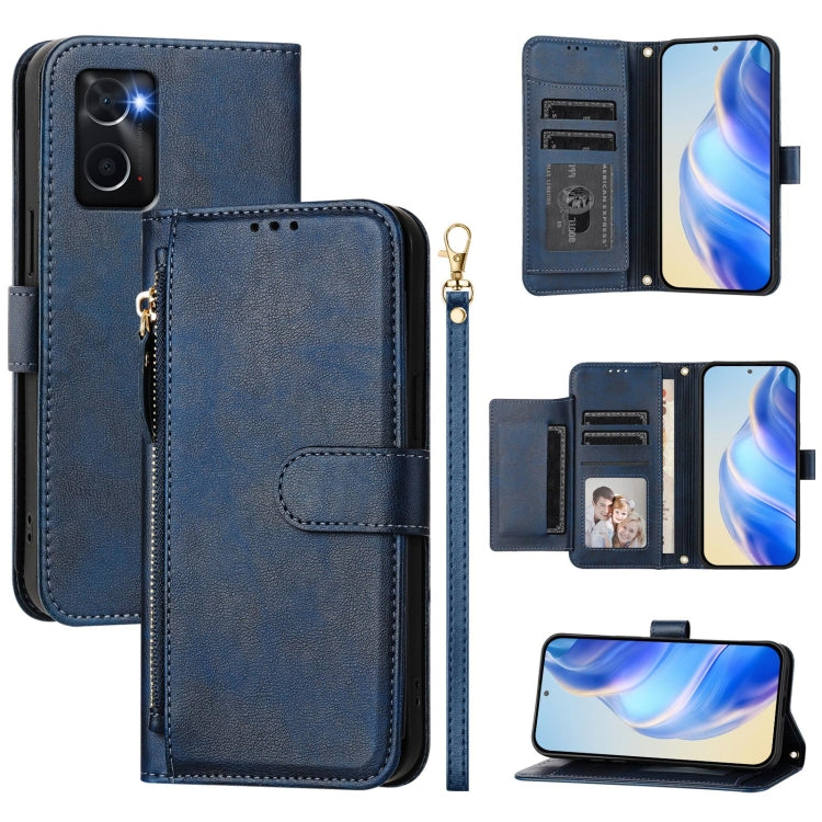 Multi-Card Slots Zipper Wallet Leather Phone Case, For OPPO Reno7 5G Global / Find X5 Lite, For OPPO A36 4G / A76 4G / A96 4G, For OPPO A54 4G / A54s / A55 5G / A16 / A16s, For OPPO A74 4G / F19 / F19s / A95 4G, For OPPO A15 / A15s / A35 2021          ...