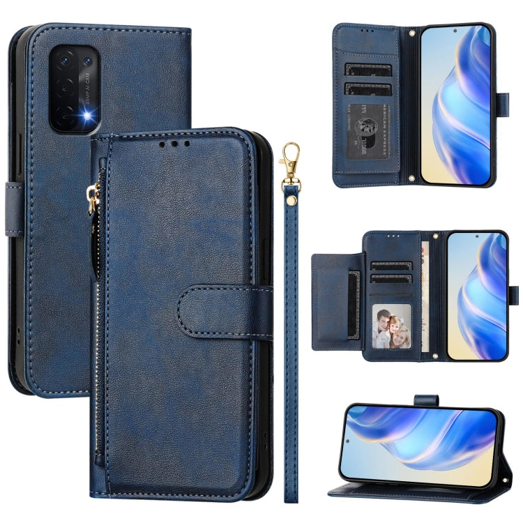 Multi-Card Slots Zipper Wallet Leather Phone Case, For OPPO Reno7 5G Global / Find X5 Lite, For OPPO A36 4G / A76 4G / A96 4G, For OPPO A54 4G / A54s / A55 5G / A16 / A16s, For OPPO A74 4G / F19 / F19s / A95 4G, For OPPO A15 / A15s / A35 2021          ...