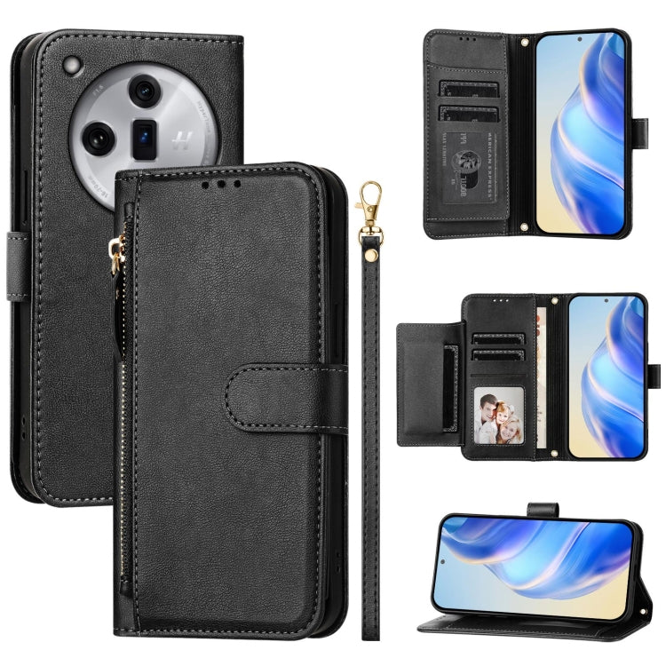 Multi-Card Slots Zipper Wallet Leather Phone Case, For OPPO A60 4G Global, For OPPO Reno11 F 5G Global, For OPPO Find X7, For OPPO Reno11 5G Global, For OPPO Reno11 Pro 5G Global, For OPPO Find X7 Ultra, For OPPO A38 4G / A18 4G Global, For OPPO Reno9 A