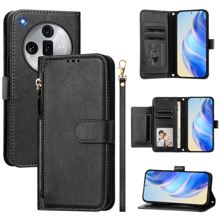 Multi-Card Slots Zipper Wallet Leather Phone Case, For OPPO A60 4G Global, For OPPO Reno11 F 5G Global, For OPPO Find X7, For OPPO Reno11 5G Global, For OPPO Reno11 Pro 5G Global, For OPPO Find X7 Ultra, For OPPO A38 4G / A18 4G Global, For OPPO Reno9 A