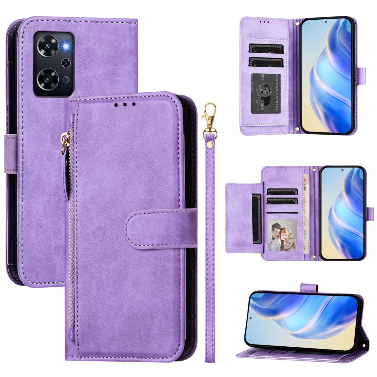 Multi-Card Slots Zipper Wallet Leather Phone Case, For OPPO A60 4G Global, For OPPO Reno11 F 5G Global, For OPPO Find X7, For OPPO Reno11 5G Global, For OPPO Reno11 Pro 5G Global, For OPPO Find X7 Ultra, For OPPO A38 4G / A18 4G Global, For OPPO Reno9 A