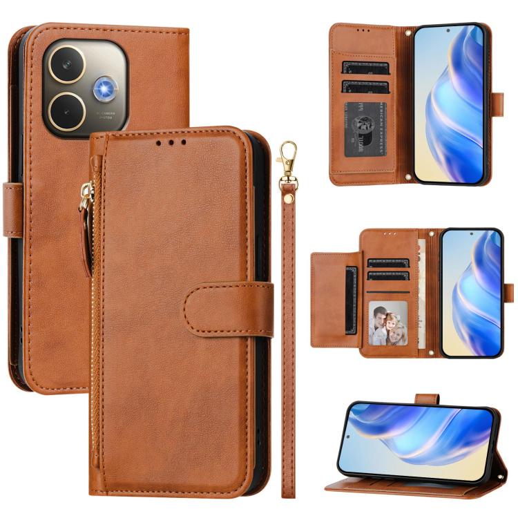 Multi-Card Slots Zipper Wallet Leather Phone Case, For OPPO A5x 5G / 4G Global, For OPPO A80 5G EU / K12x 5G Global, For OPPO Reno14 Pro Global, For OPPO Reno14 Global, For OPPO Find X8s+, For OPPO Find X8s, For OPPO Find X8 Ultra, For OPPO A5 Pro 4G / 5G