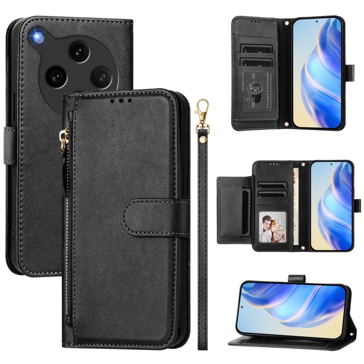 Multi-Card Slots Zipper Wallet Leather Phone Case, For OPPO A5x 5G / 4G Global, For OPPO A80 5G EU / K12x 5G Global, For OPPO Reno14 Pro Global, For OPPO Reno14 Global, For OPPO Find X8s+, For OPPO Find X8s, For OPPO Find X8 Ultra, For OPPO A5 Pro 4G / 5G