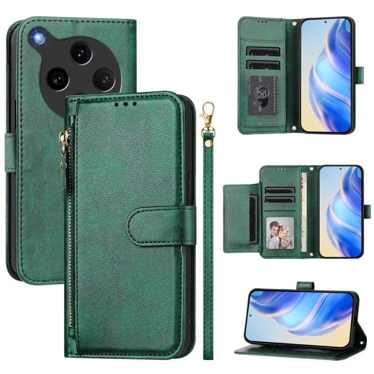 Multi-Card Slots Zipper Wallet Leather Phone Case, For OPPO A5x 5G / 4G Global, For OPPO A80 5G EU / K12x 5G Global, For OPPO Reno14 Pro Global, For OPPO Reno14 Global, For OPPO Find X8s+, For OPPO Find X8s, For OPPO Find X8 Ultra, For OPPO A5 Pro 4G / 5G